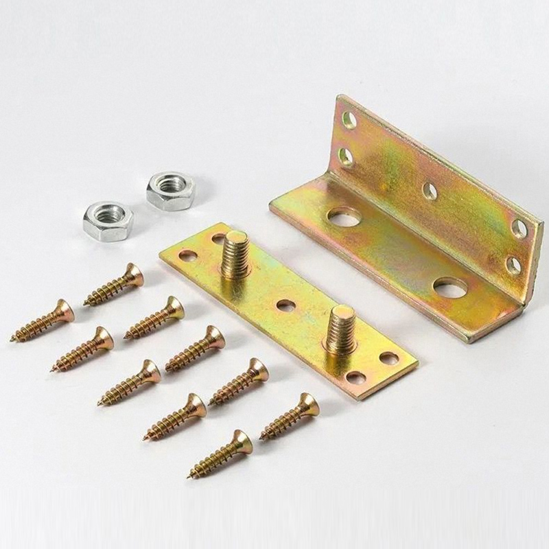 Furniture Hardware Lowes - 1 ชุด (4 คู่) บานพับเตียงไม้เนื้อแข็ง อุปกรณ์เสริมเตียง