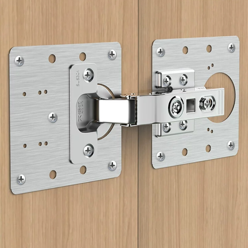 Cabinet Hinge Overlay - บานพับตู้1-10ชิ้นชุดซ่อมบานพับประตูสแตนเลสติดตั้งบานพับพร้อมรูสำหรับบ้านตู้ห้องครัวเฟอร์นิเจอร์