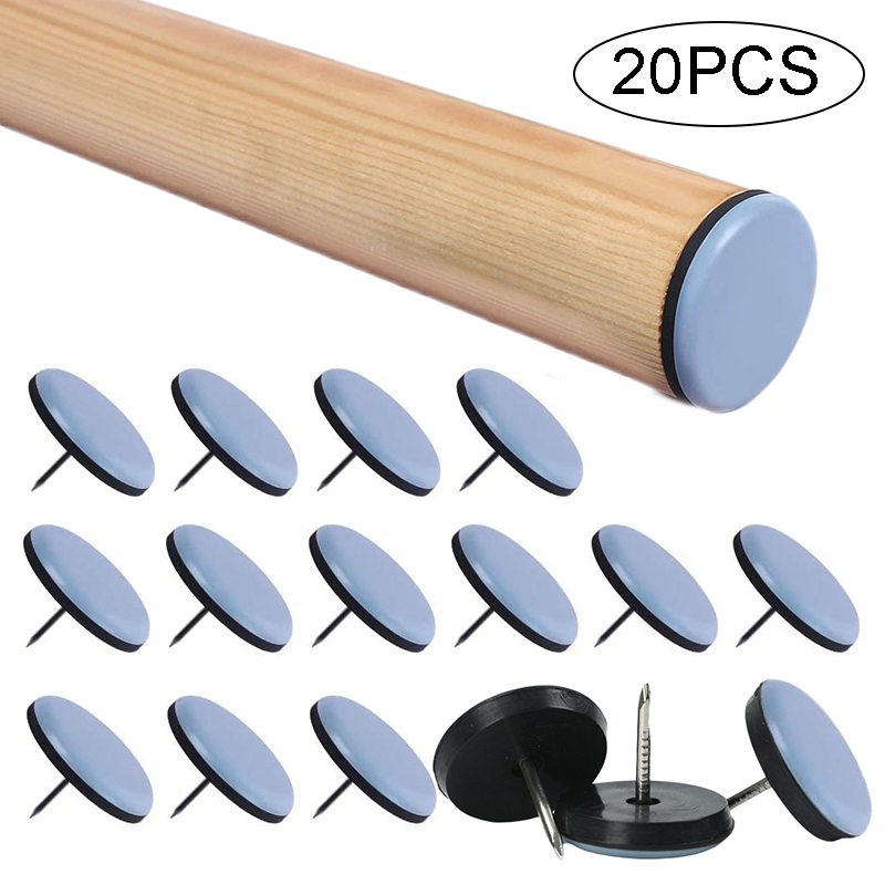 Cabinet Hinge Overlay - 20 ชิ้น 16/19/22/25 มิลลิเมตรโต๊ะเก้าอี้เท้า Sliders รอบขาเฟอร์นิเจอร์แผ่นสกรูตู้โซฟา
