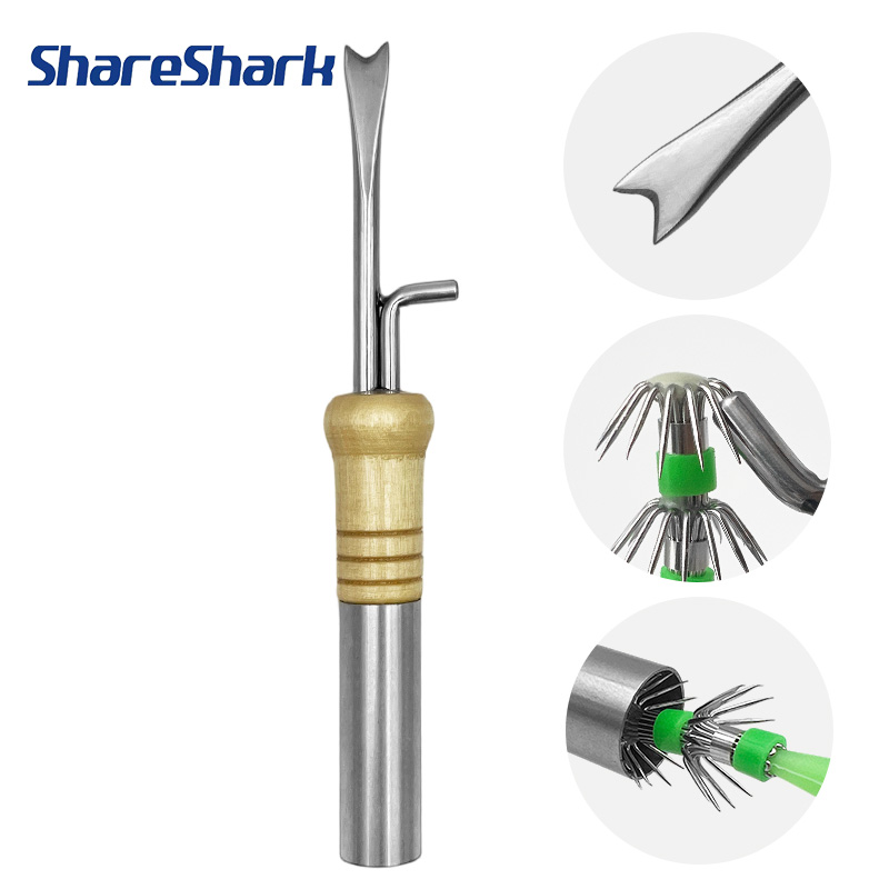Furniture Hardware Jig - เครื่องมือปรับแต่งตะขอจิ๊กปลาหมึกอเนกประสงค์ ShareShark พร้อมเข็มไล่เลือดปลาหมึกสแตนเลส สำหรับตกปลาหมึกในน้ำเค็ม