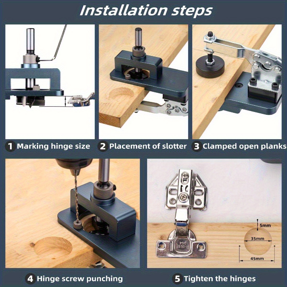 ชุดเครื่องมือเจาะบานพับขนาด 35 - Furniture Hardware Fitting บทวิจารณ์และราคา