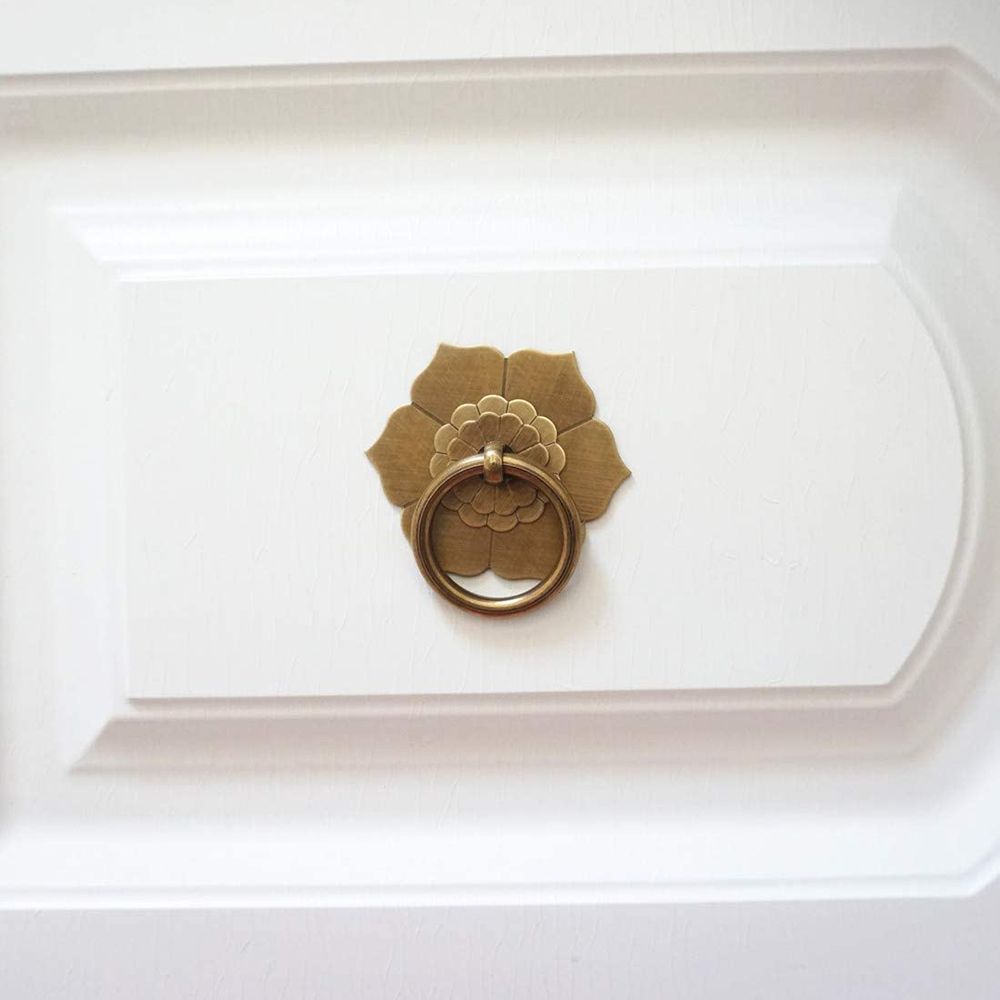 1ชิ้นตะขอแขวนผนังทองเหลืองโบรา - Furniture Hardware Drop Pulls บทวิจารณ์และราคา